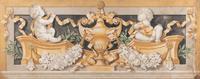 A Continental Painted Wall Panel