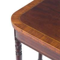 A Late George III Inlaid and Turned Mahogany Game Table