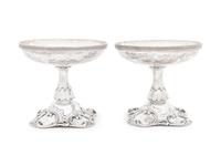 A Pair of Russian Silver and Parcel Gilt Compotes