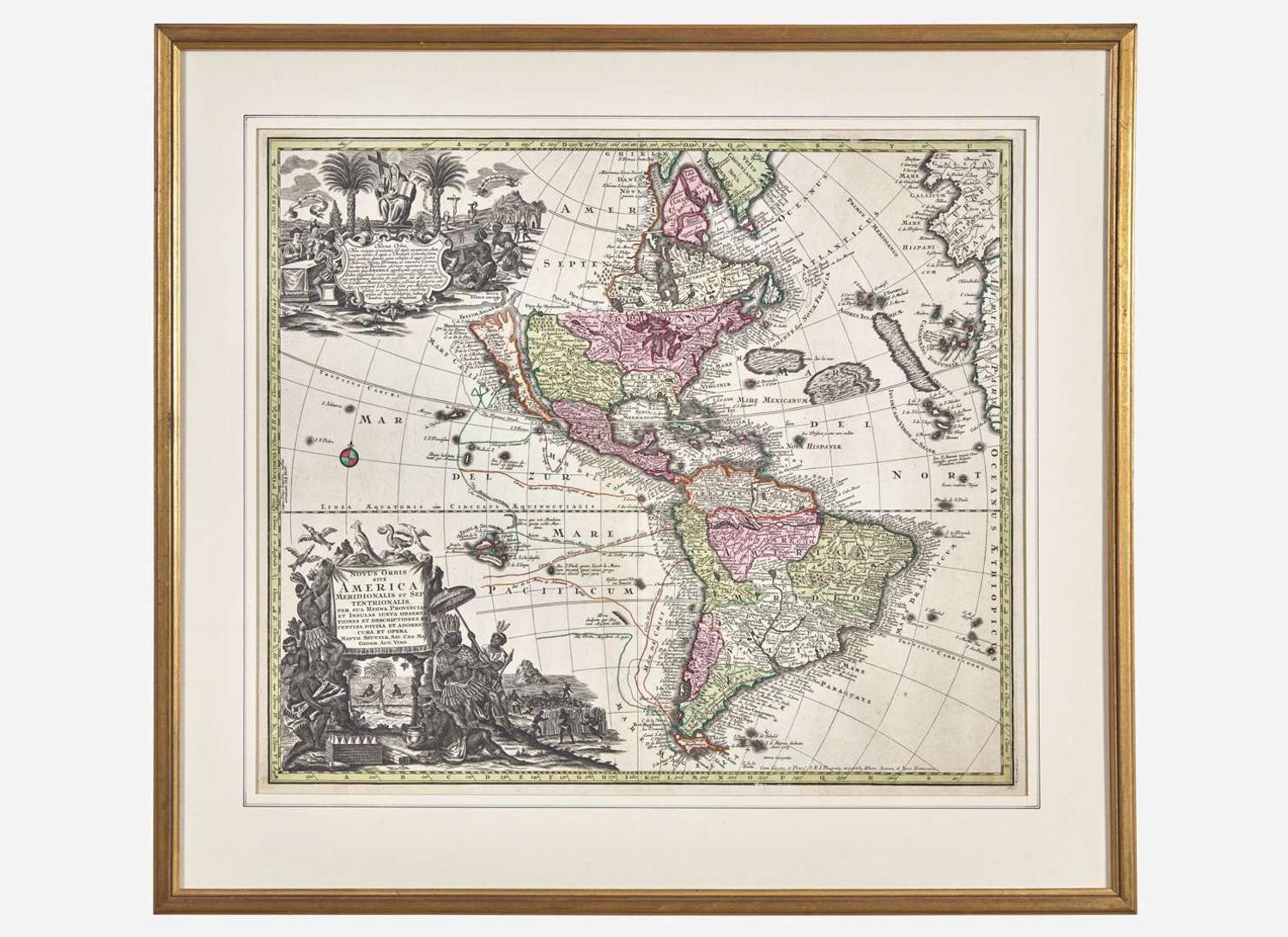 [Maps & Atlases] Seutter, Matth(ias).: Novus Orbis sive America...