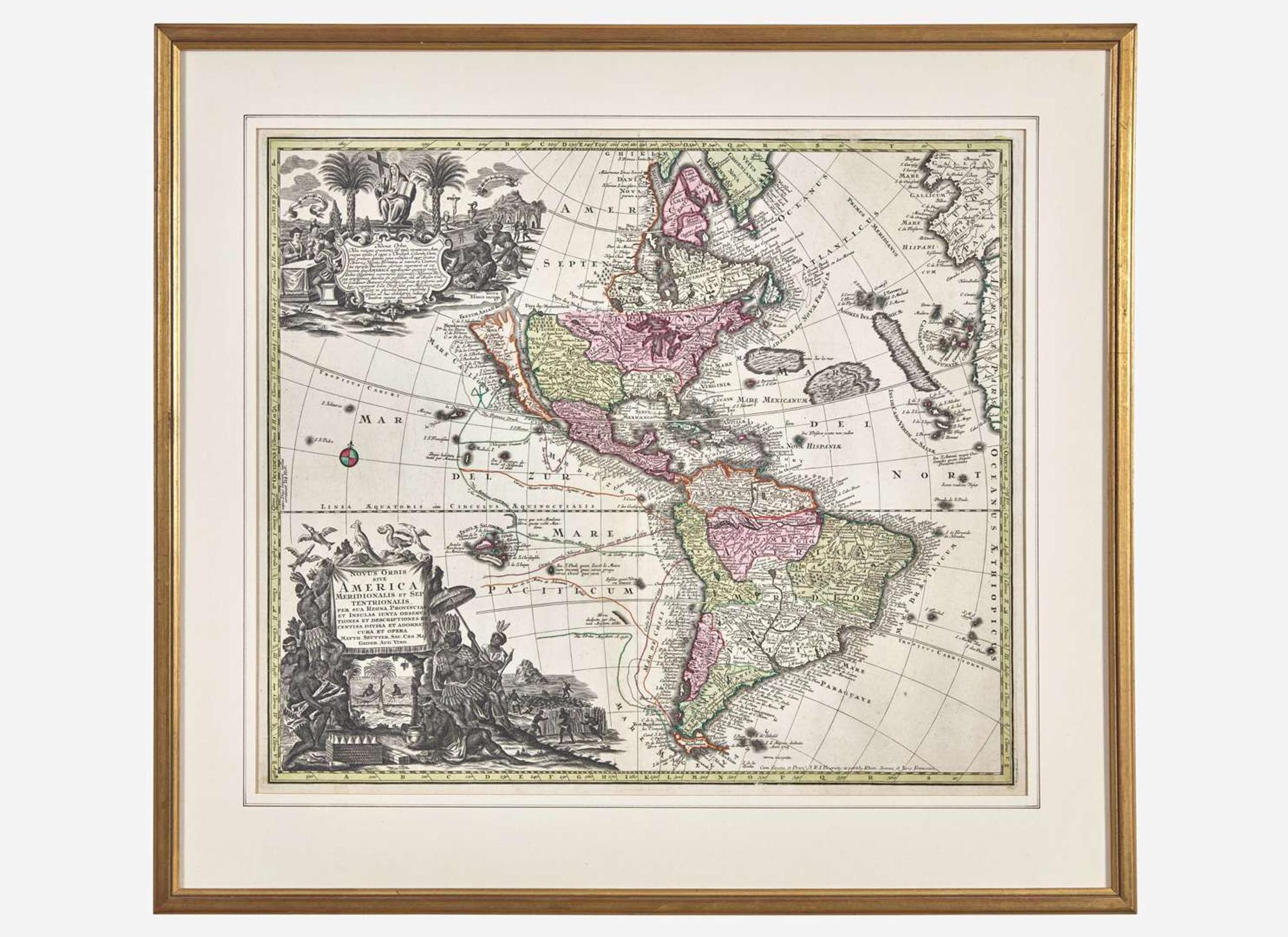 [Maps & Atlases] Seutter, Matth(ias).: Novus Orbis sive America...