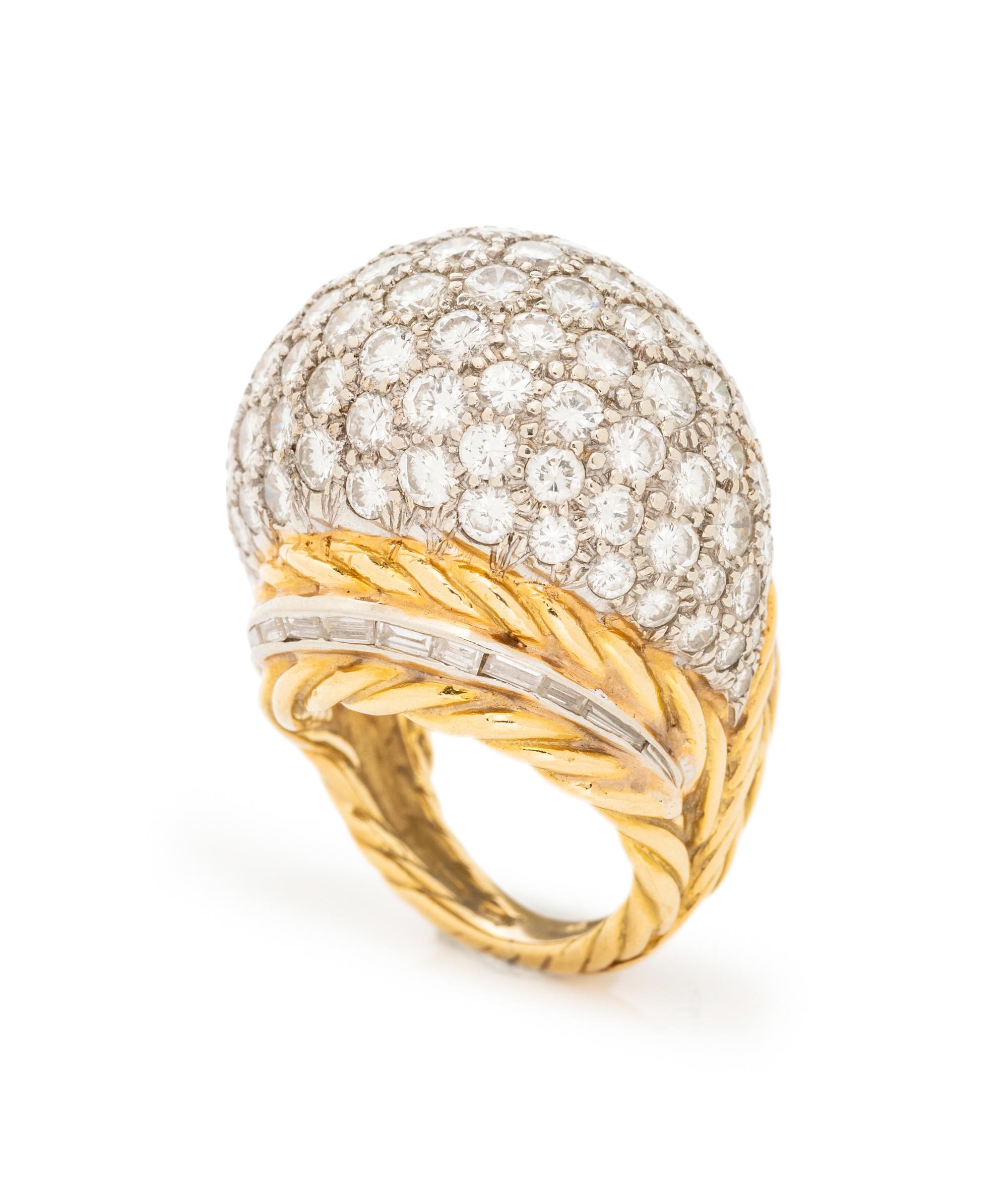 HAMMERMAN BROTHERS, DIAMOND BOMBE RING