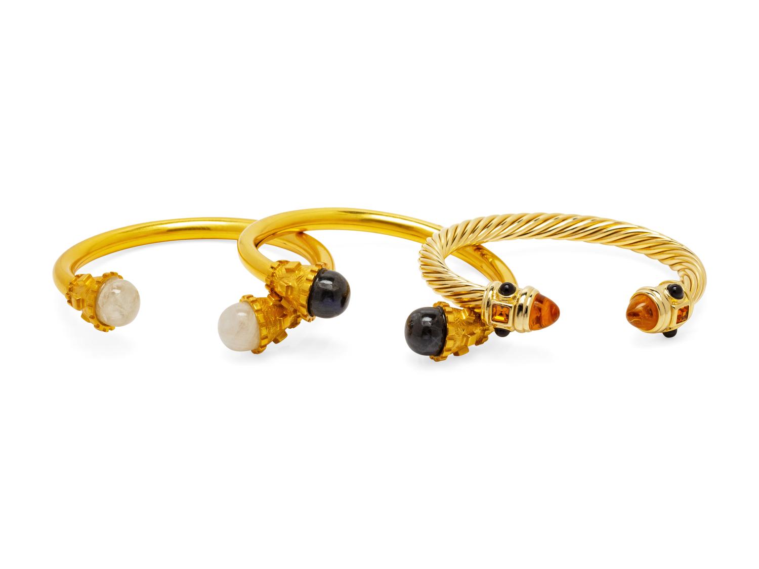 Three Goldtone Cuffs, 2000-10s
