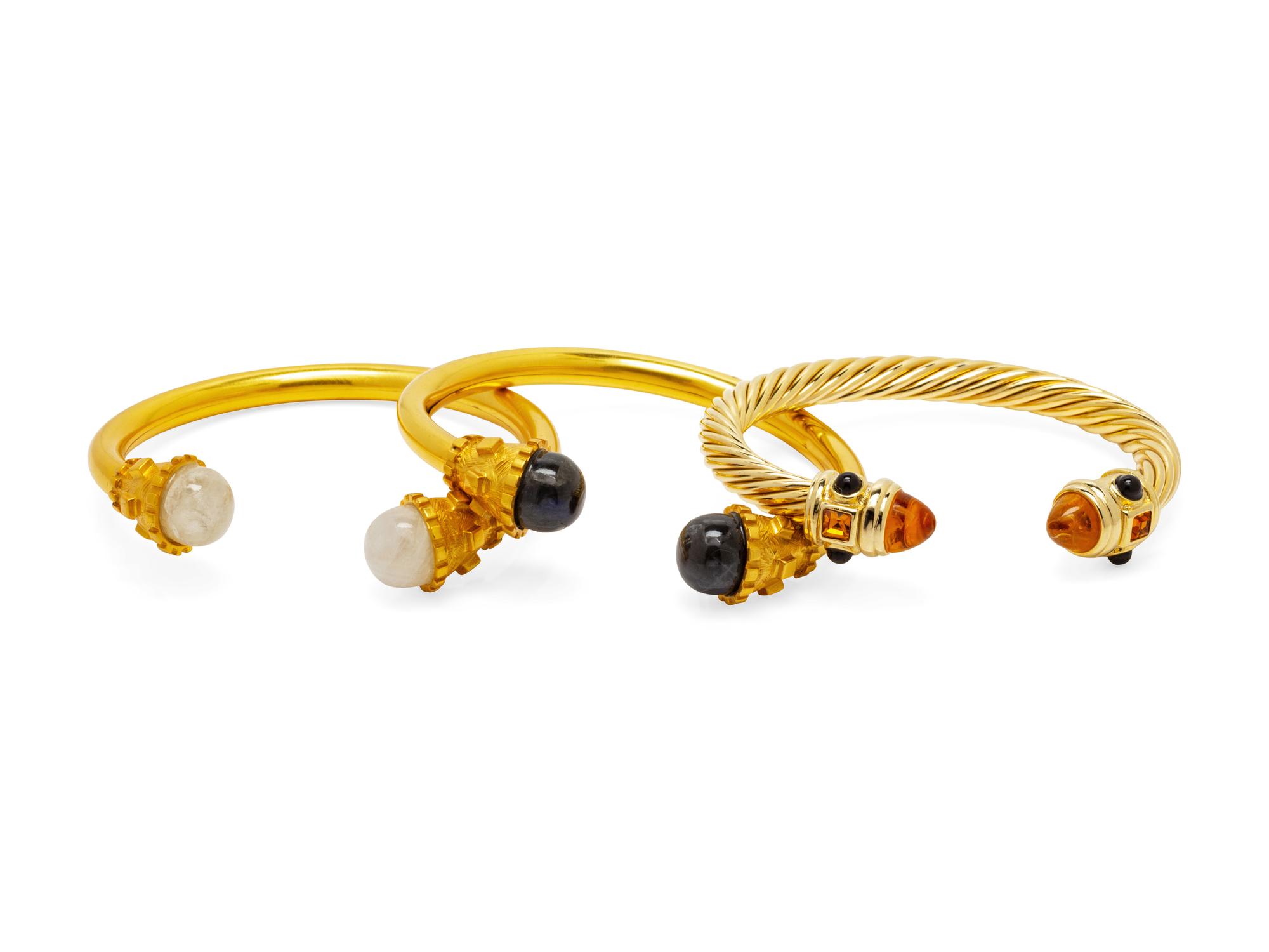 Three Goldtone Cuffs, 2000-10s