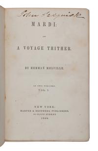 MELVILLE, Herman (1819-1891). Mardi: and a Voyage Thither . New York: Harper & Brothers, 1849.