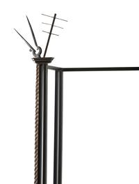 A Cast Iron and Bronze Nautical Themed Three-Tiered Bookshelf