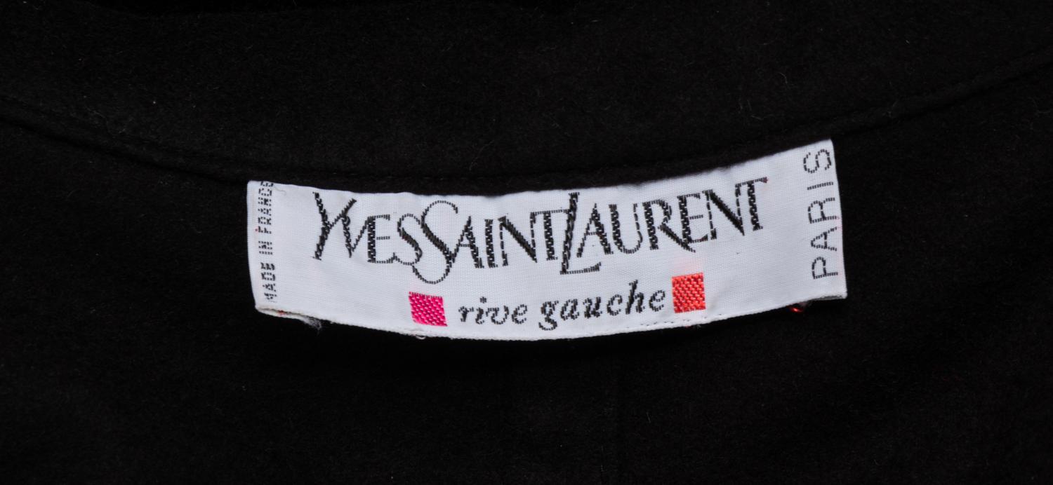 Yves Saint Laurent Rive Gauche Black Cape, 1980-90s
