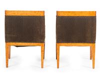 A Pair of Biedermeier Burlwood Bergeres