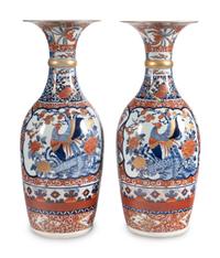 A Pair of Large Japanese Porcelain Vases