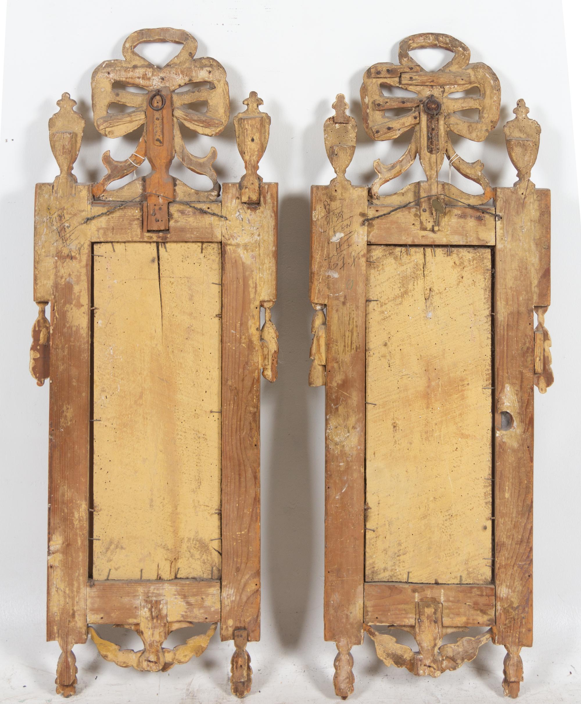 A Pair of Italian Giltwood Mirrors