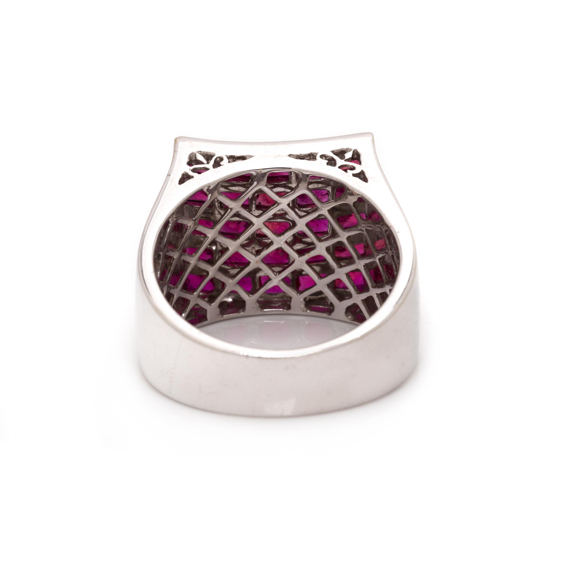 RUBY AND WHITE GOLD RING