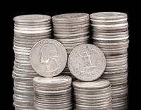 A Collection of Pre-1965 50c and 25c Coins