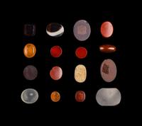 A Group of Sixteen Roman and Neoclassical Stone and Glass Intaglios