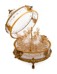 A French Gilt Bronze Mounted Cut Glass Cave à Liqueur