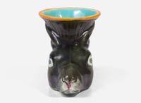 A Wedgwood Majolica Rabbit Head Stirrup Cup, UK, circa 1876
