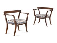 A Pair of Continental Mahogany Window Seats