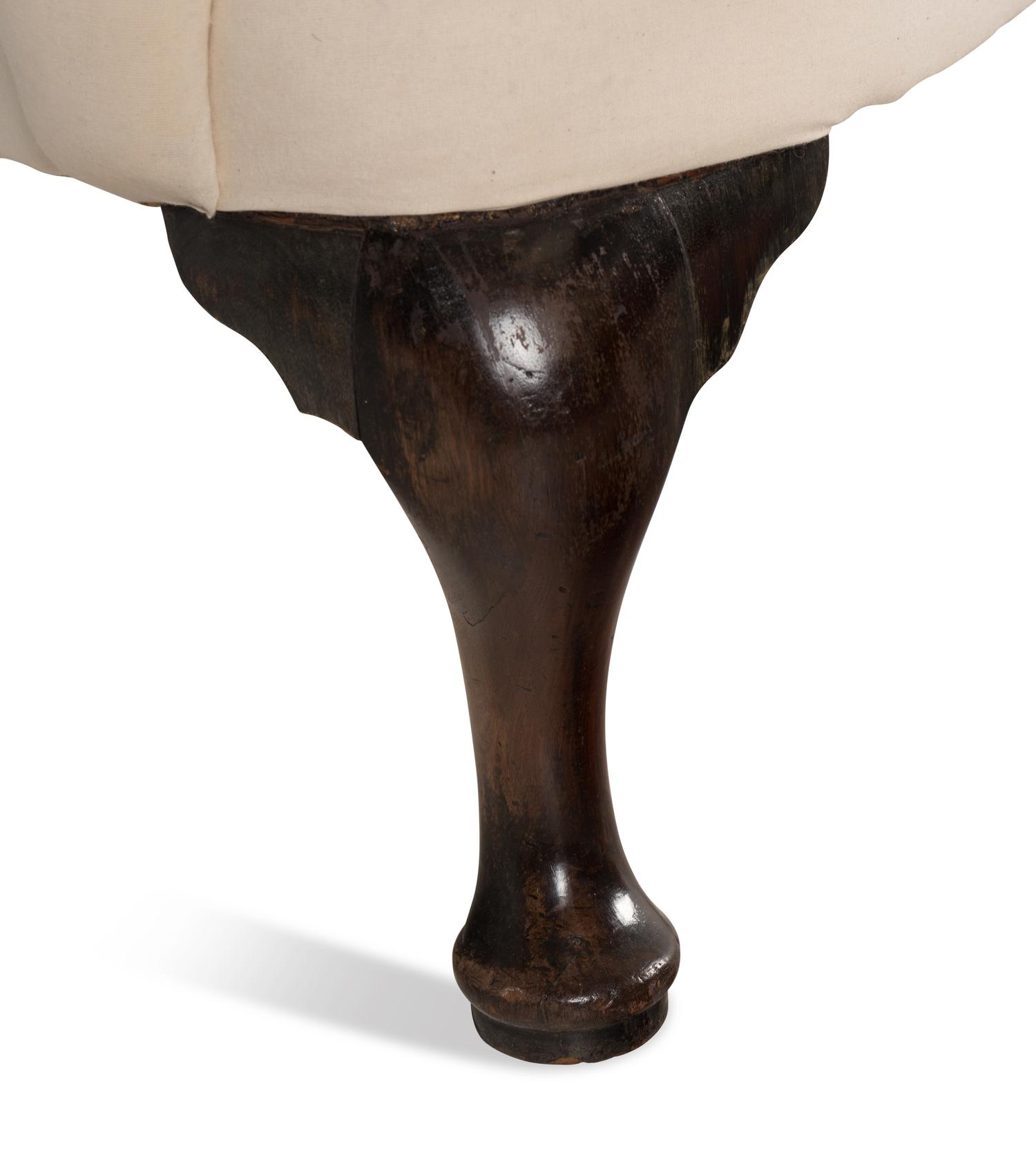 A George I Mahogany Wingback Armchair