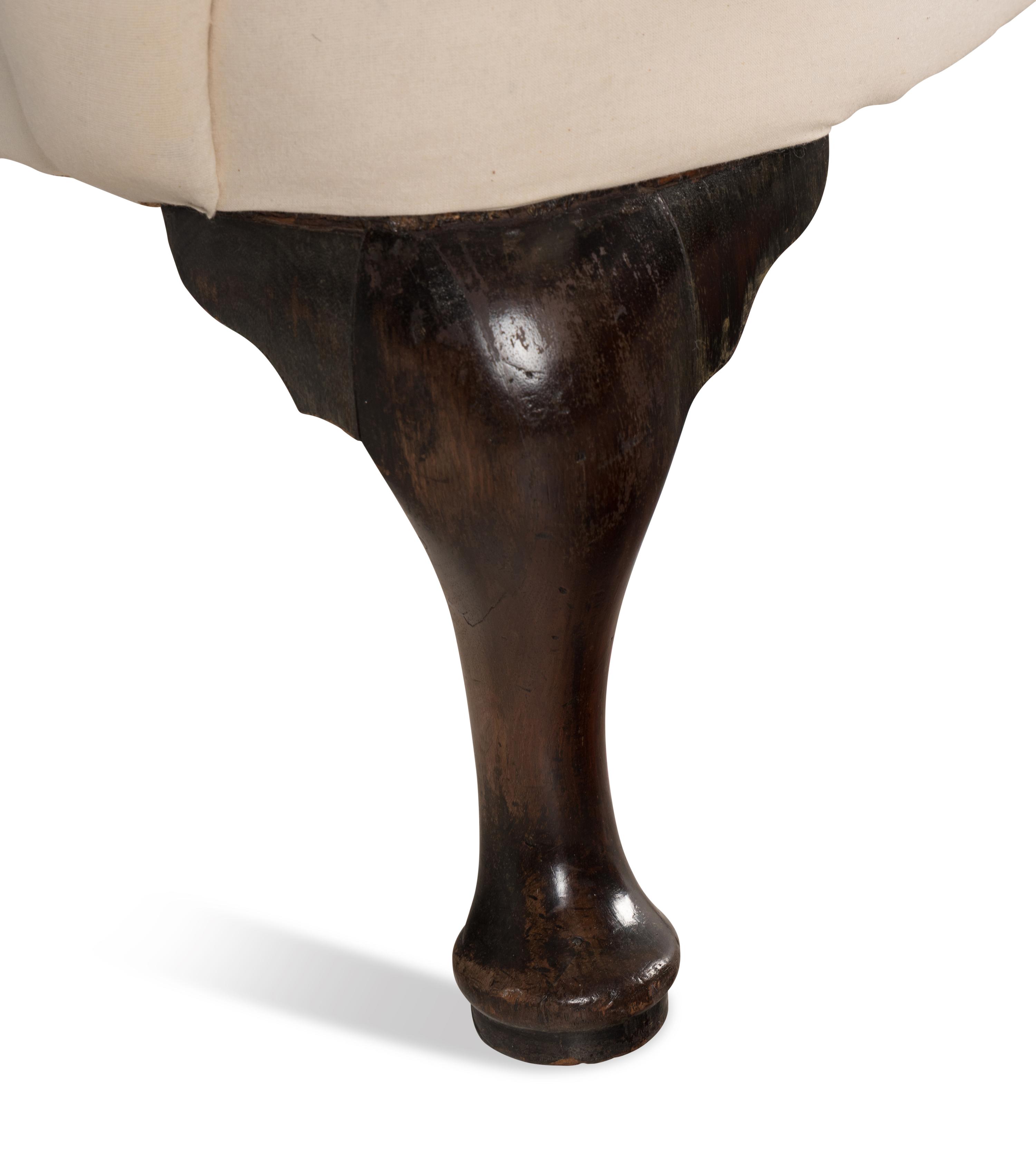 A George I Mahogany Wingback Armchair
