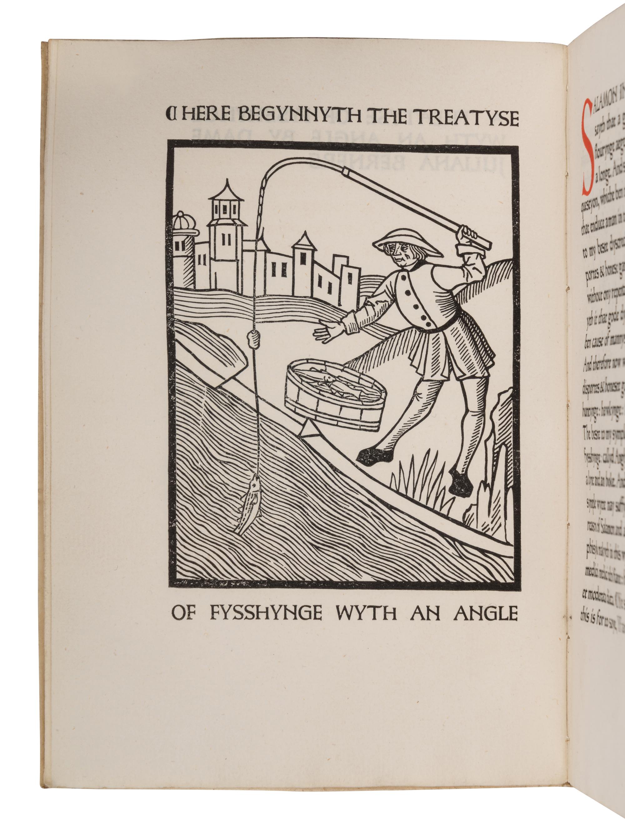 [ASHENDENE PRESS]. BERNERS, Juliana, Dame (1388-1460). A Treatyse of Fysshynge with an Angle . Chelsea: The Ashendene Press, 1903.