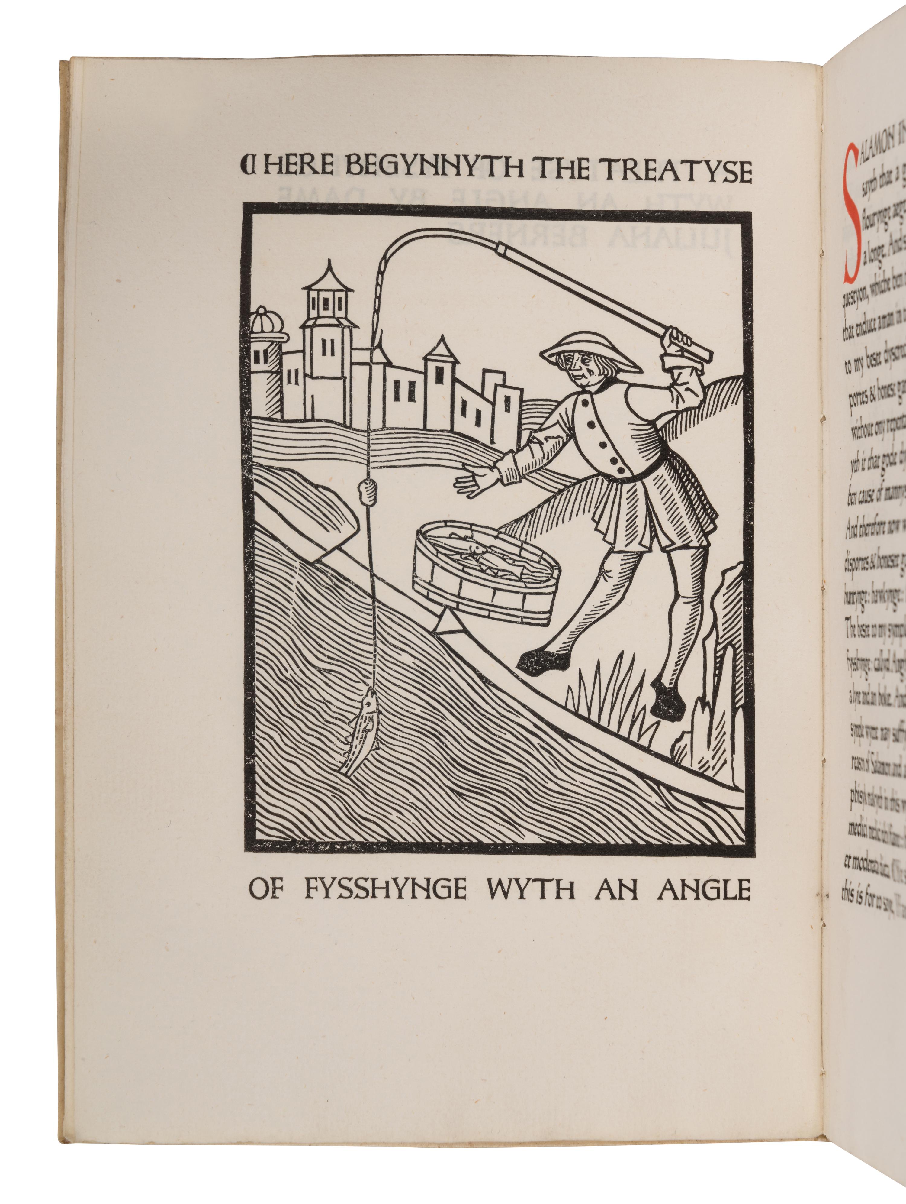 [ASHENDENE PRESS]. BERNERS, Juliana, Dame (1388-1460). A Treatyse of Fysshynge with an Angle . Chelsea: The Ashendene Press, 1903.