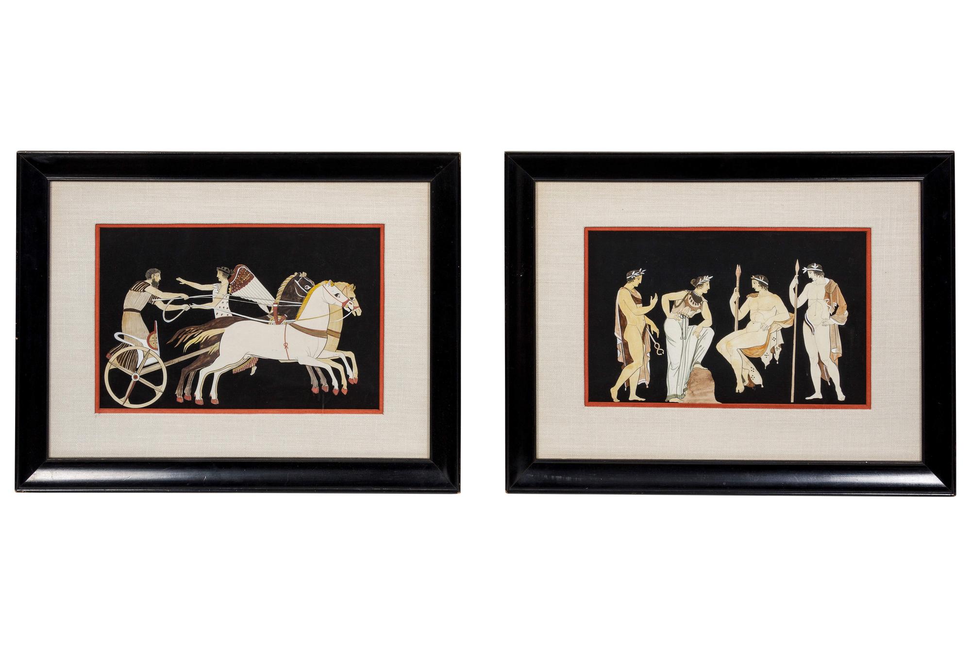 A Group of Eight Greek Style Gouaches