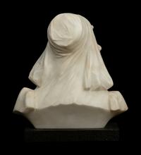 An Italian Carved Marble Bust of a Girl