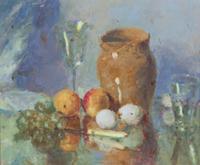 Gustav F. Goetsch, (American, 1877-1969), Brown Pitcher, 1968