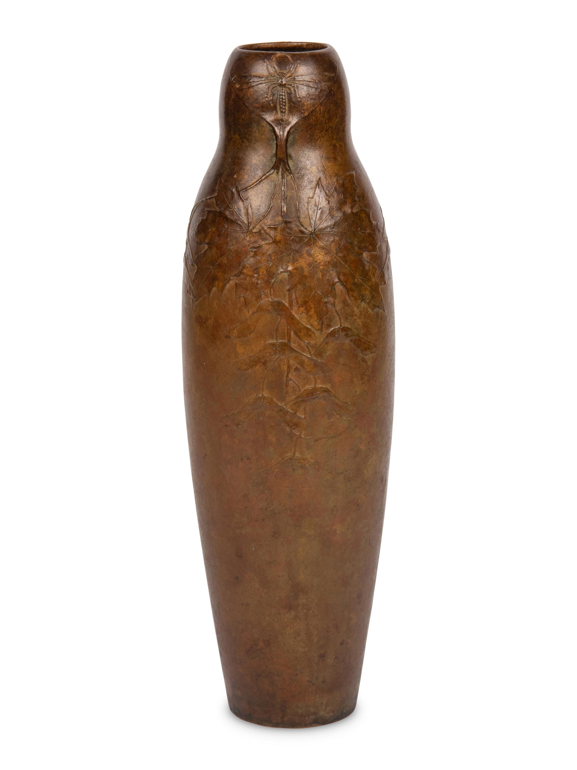 Maple Leaves and Moth vase, c. 1904