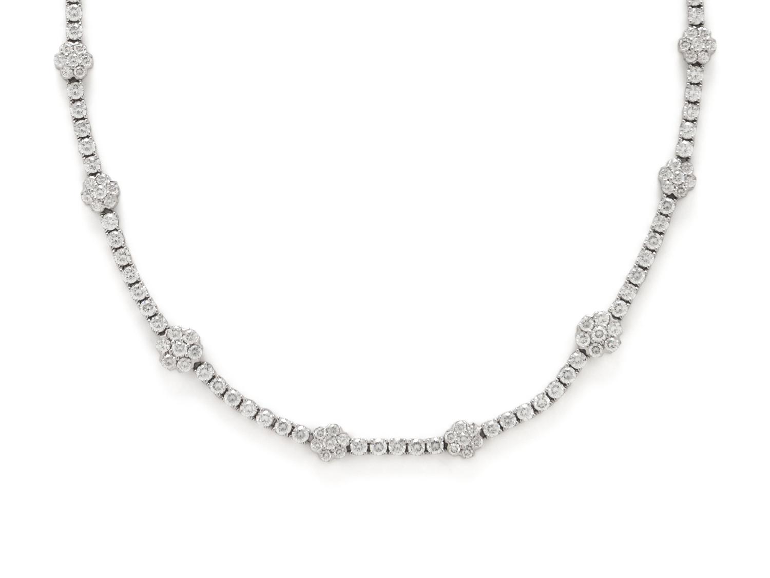 DIAMOND FLOWER NECKLACE