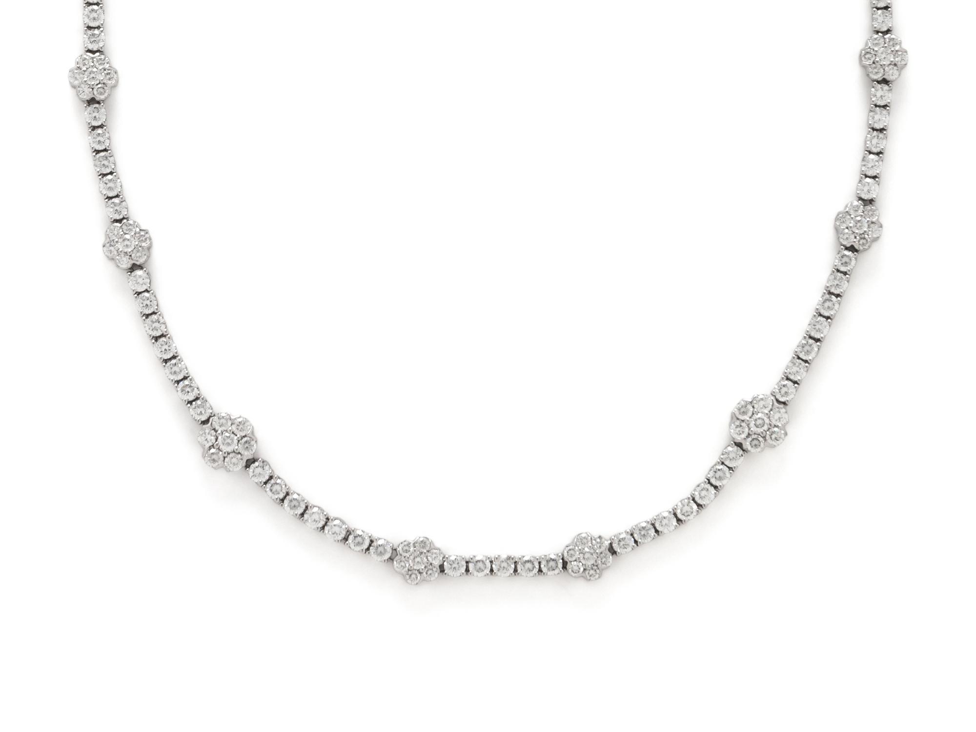 DIAMOND FLOWER NECKLACE