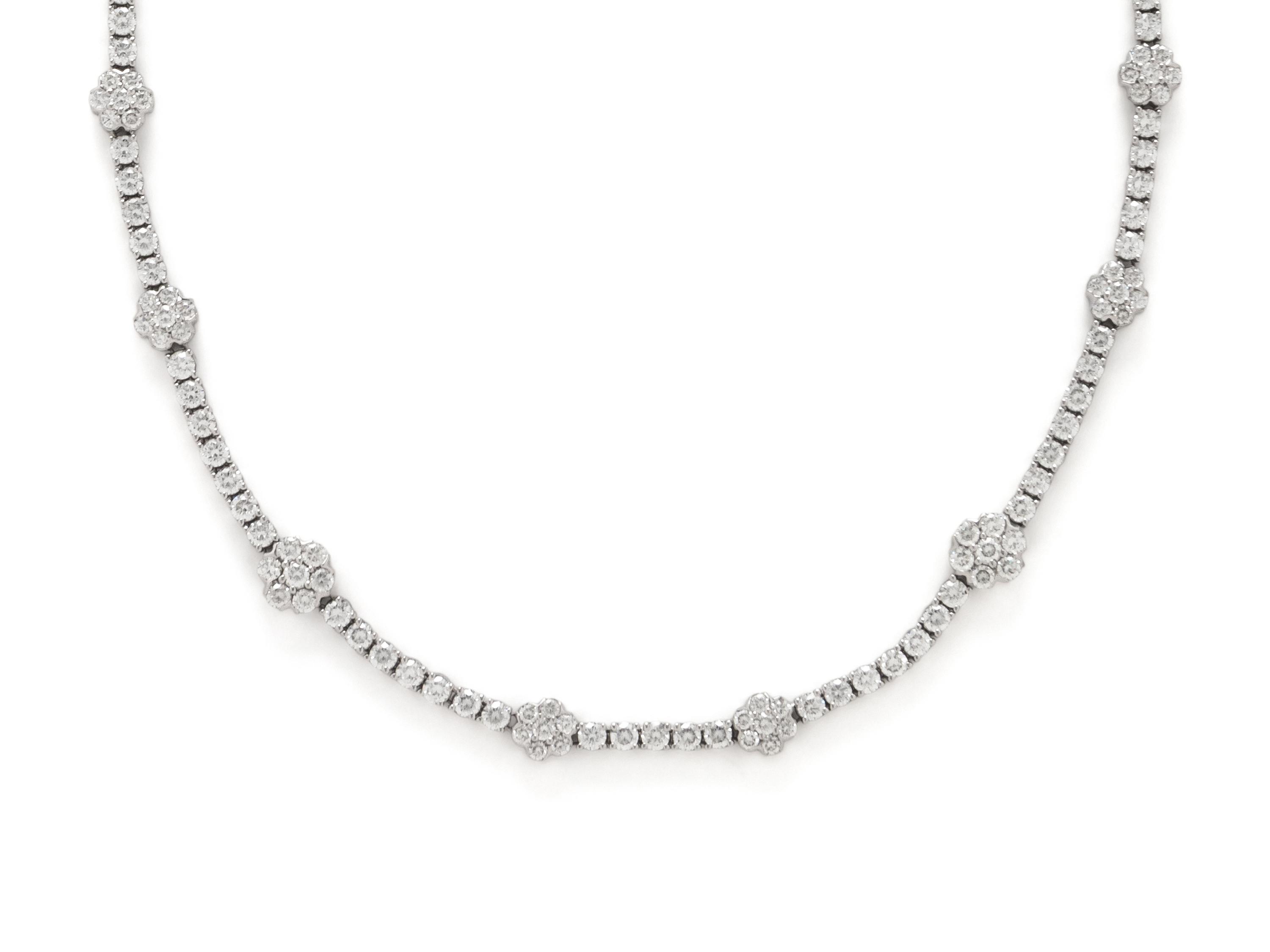 DIAMOND FLOWER NECKLACE