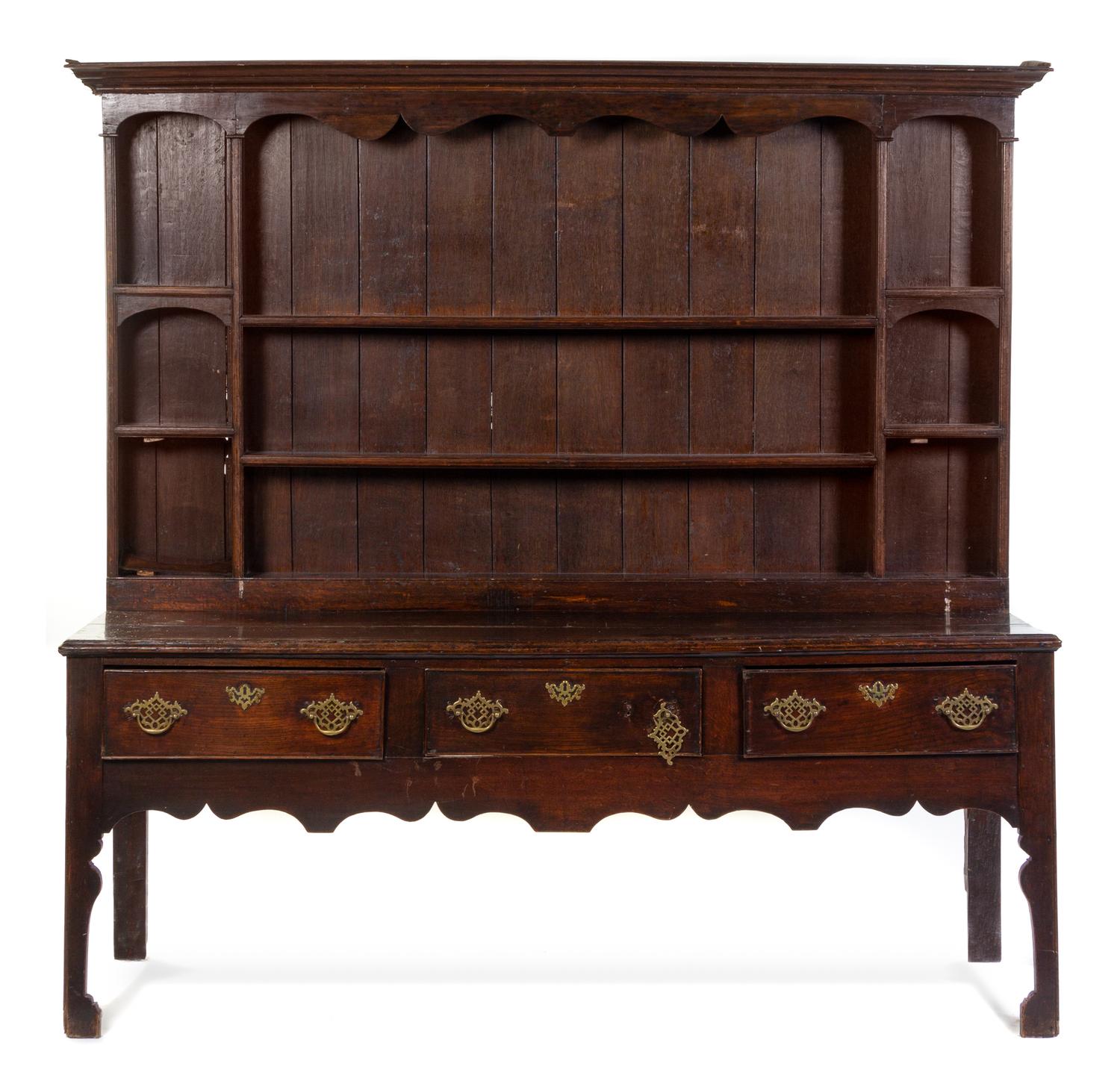 A George III Provincial Oak Welsh Dresser