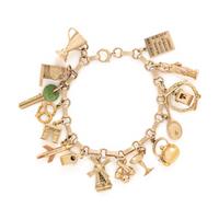 YELLOW GOLD CHARM BRACELET