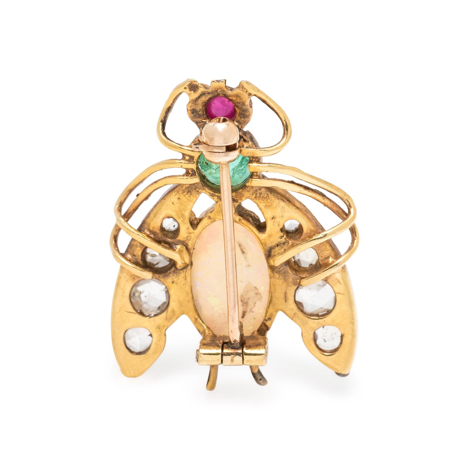 GEMSTONE INSECT BROOCH