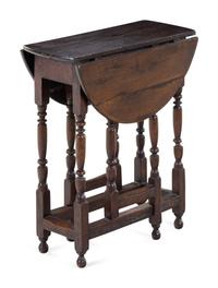 A Jacobean Turned Oak Gate-Leg Low Table