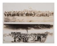 [NATIVE AMERICANS]. 9 panoramic photos of Native American subjects, most by BARKER, Lewiston, ID.