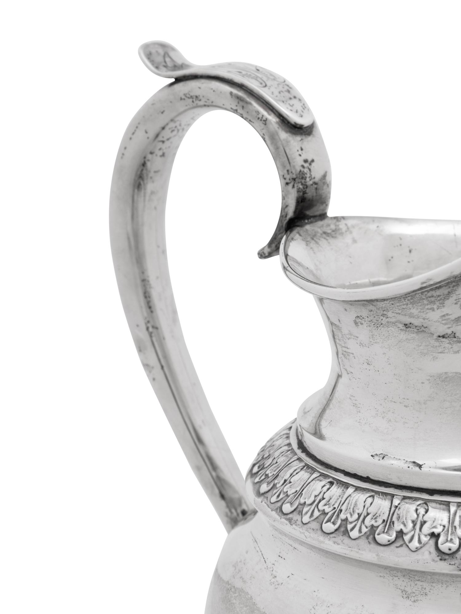 An American Coin Silver Water Pitcher