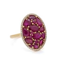 EFFY, RUBY, DIAMOND, AND YELLOW GOLD RING