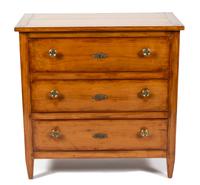 A Directoire Fruitwood Secretary Chest