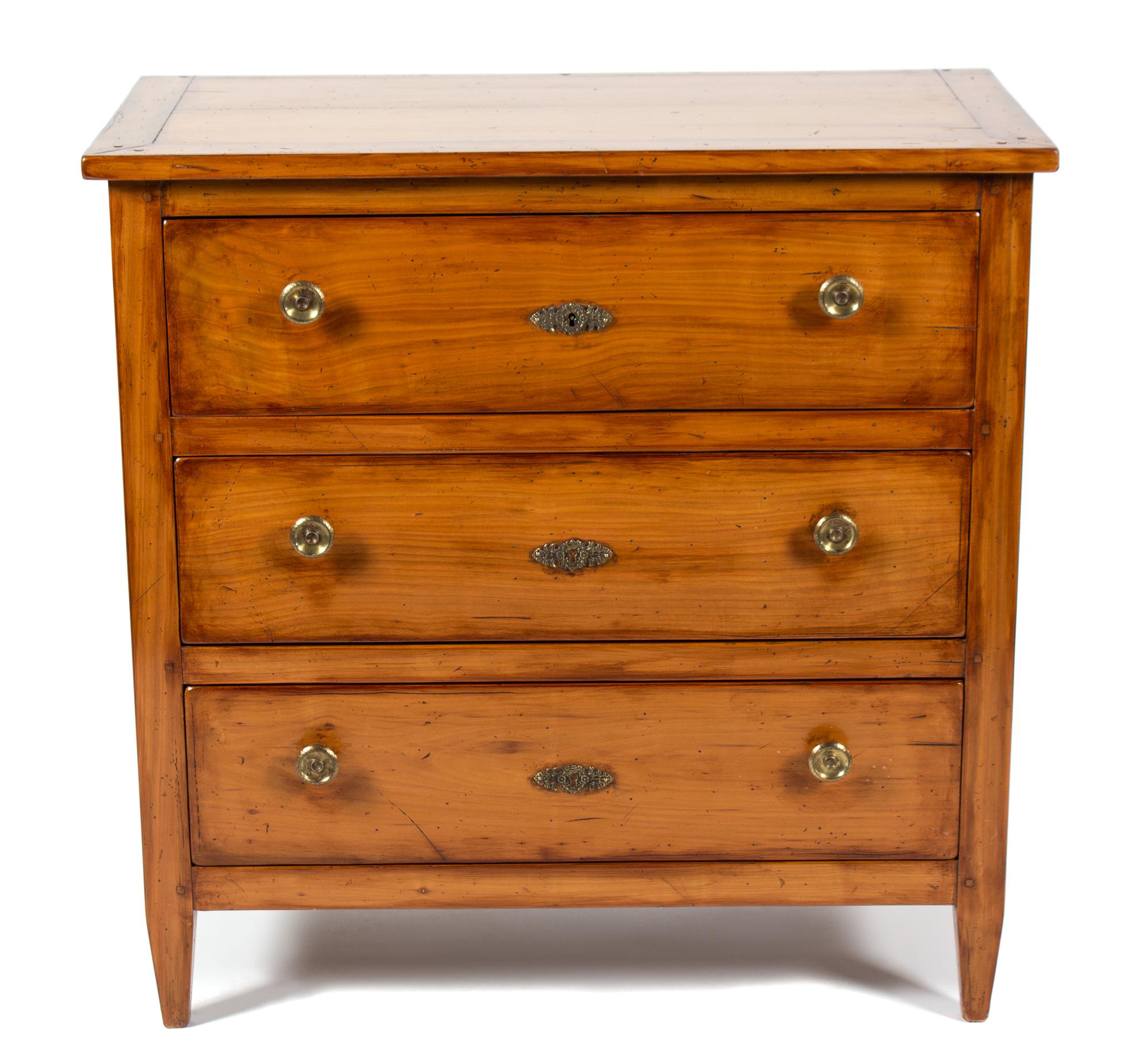 A Directoire Fruitwood Secretary Chest