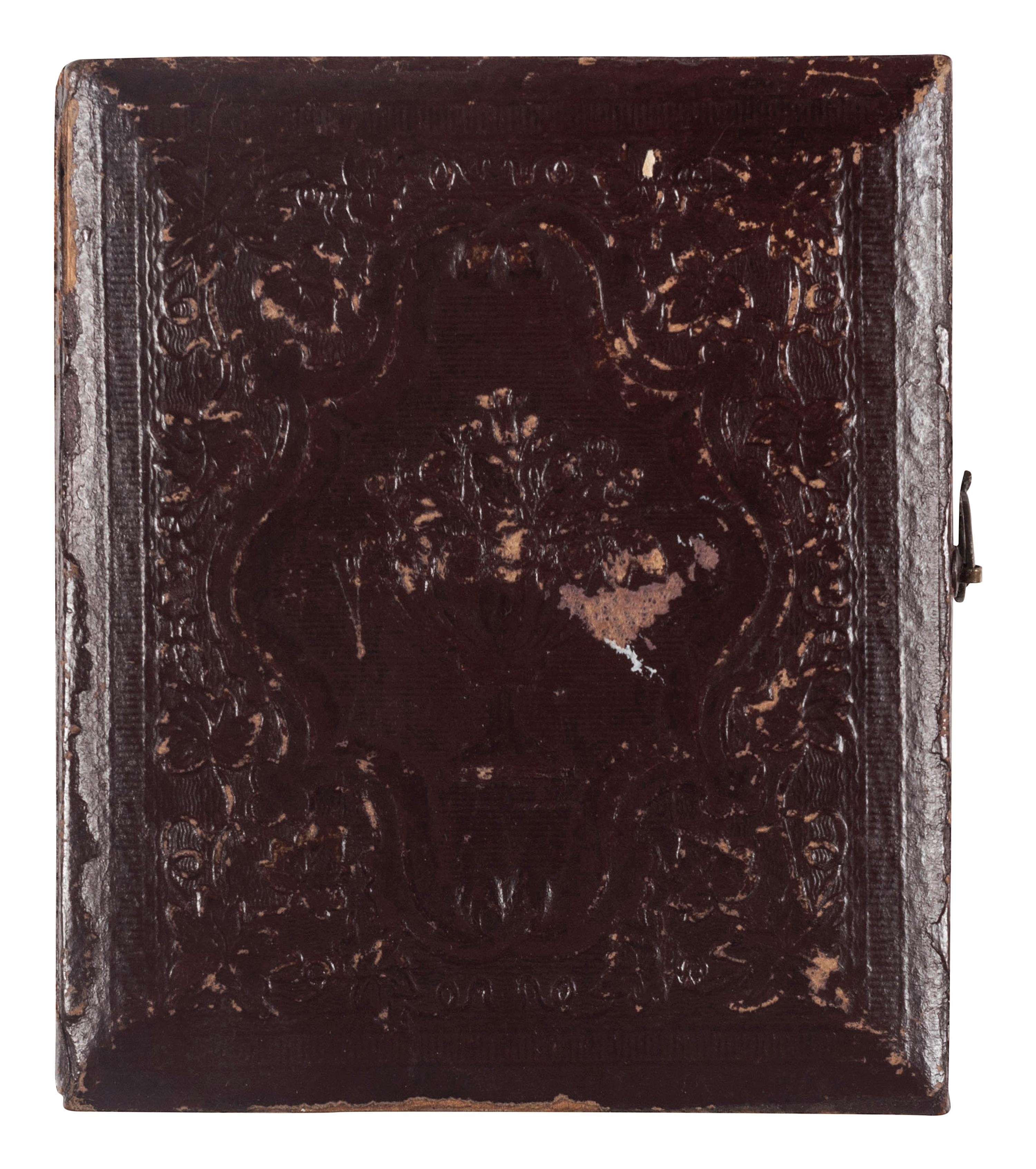 [EARLY PHOTOGRAPHY]. Ninth plate experimental daguerreotype of a Daguerreian locket.