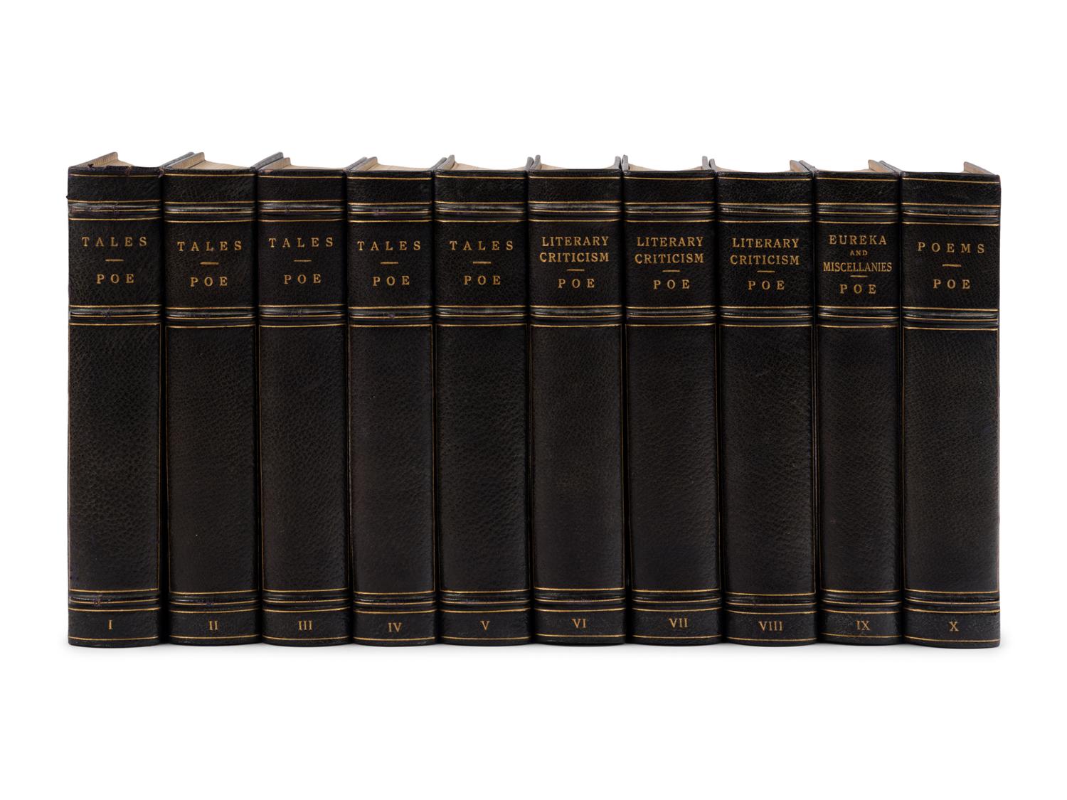 POE, Edgar Allan (1809-1849). The Works. New York and Pittsburgh: The Colonial Company, Limited, 1903.