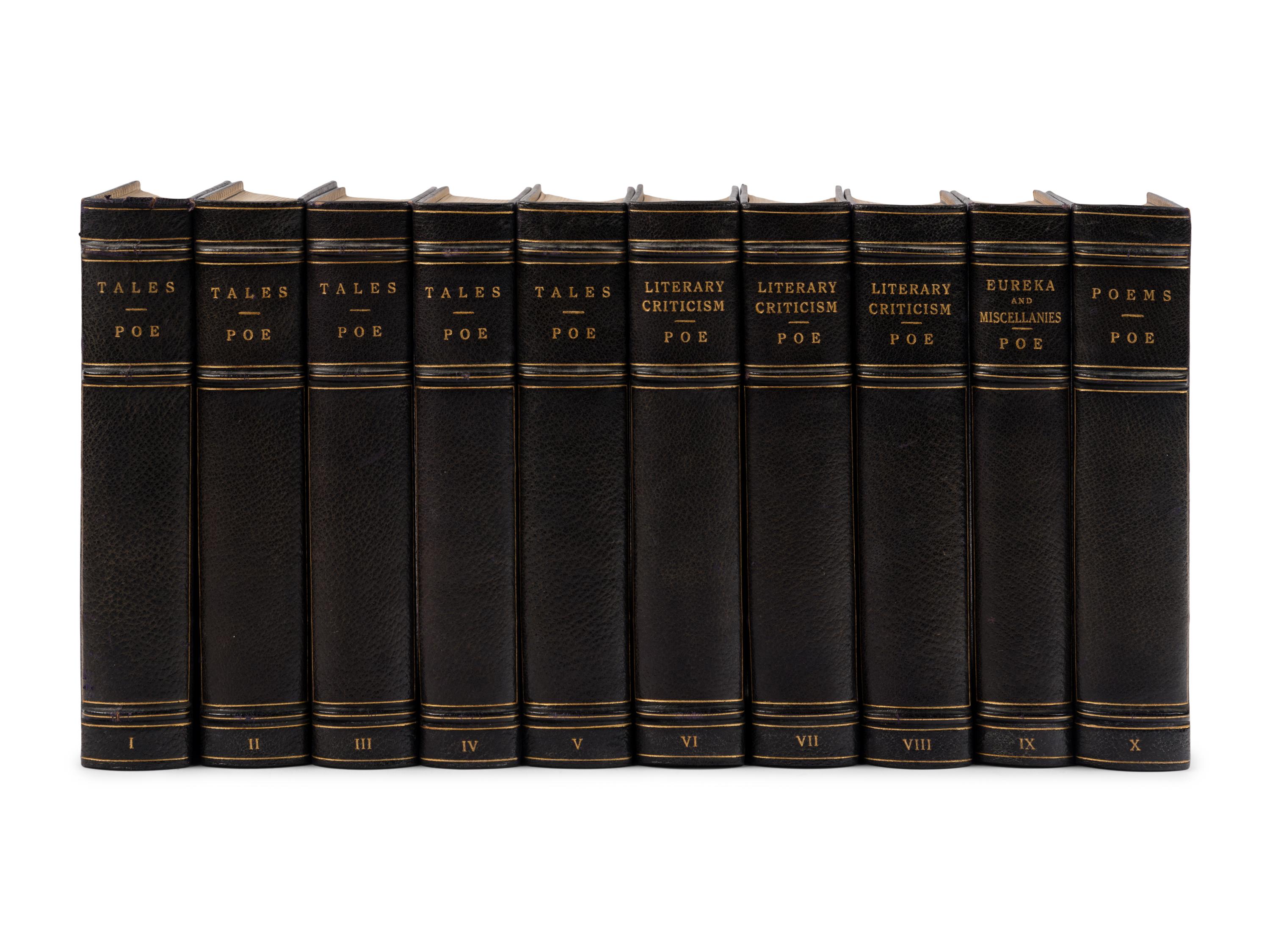 POE, Edgar Allan (1809-1849). The Works. New York and Pittsburgh: The Colonial Company, Limited, 1903.