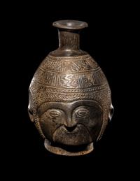 A Chimu-Inca Blackware Portrait Vessel