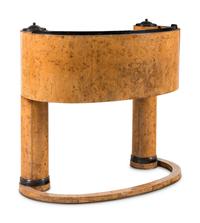 A Biedermeier Style Part Ebonized and Inlaid Karelian Birch Desk