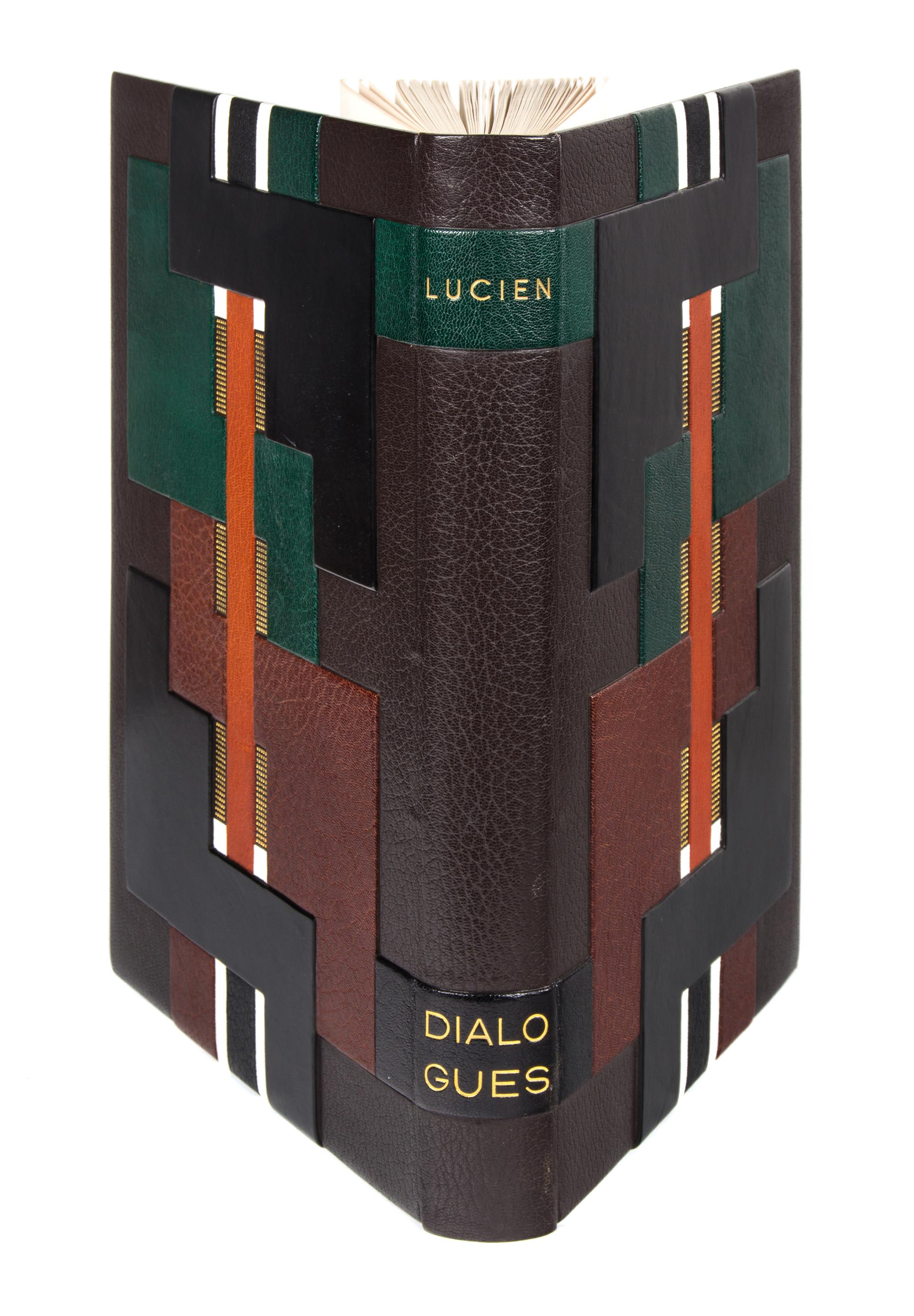 (LAURENS, HENRI) LUCIEN DE SAMOSATE [LUCIAN]. Dialogues. Paris, [1951]. Limited. Bound by Robert Bonfils. Signed.