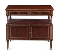 An Empire Style Brass Banded Mahogany Server