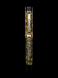 Conway Stewart: Churchill-Olive Button Fill Limited Edition Fountain Pen and Ink Set