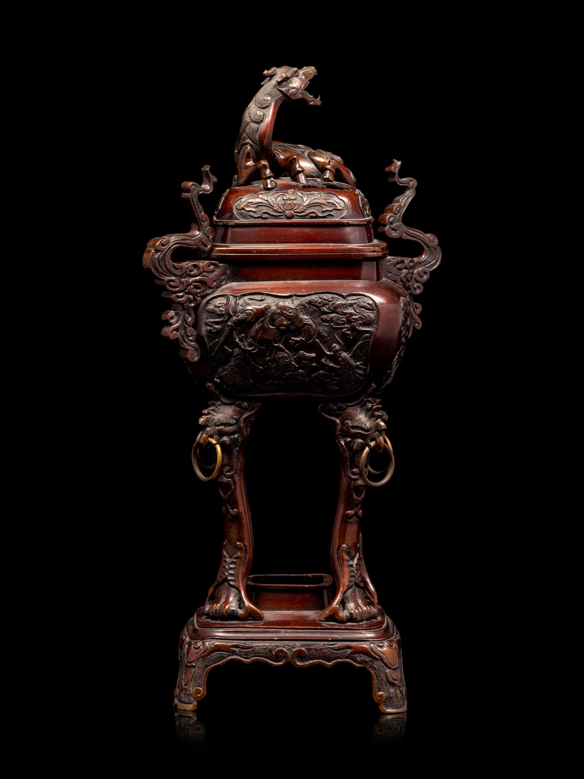 A Bronze Covered Incense Burner