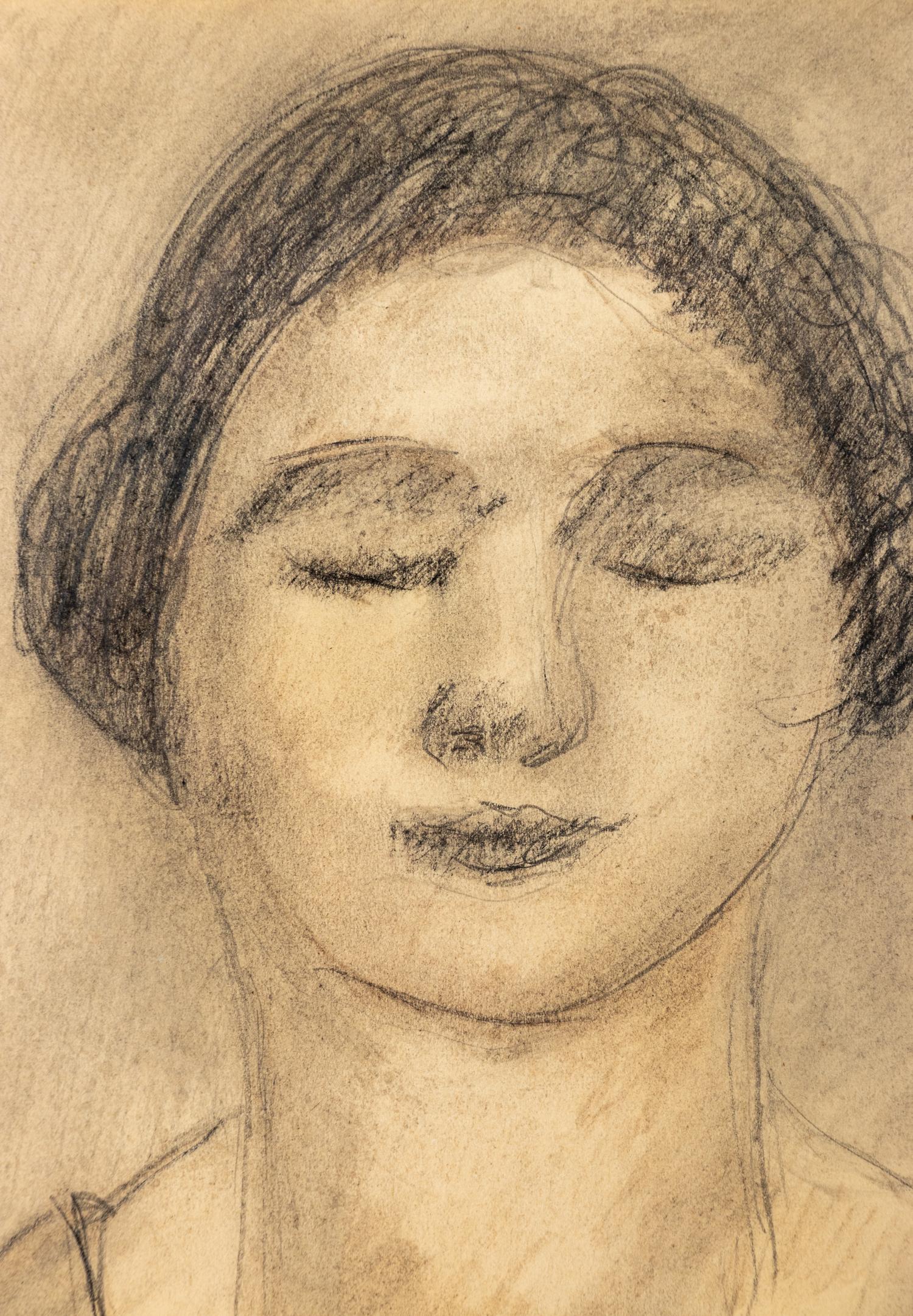 Portrait (Head) , 1909, and Head , 1902 (a pair of works)
